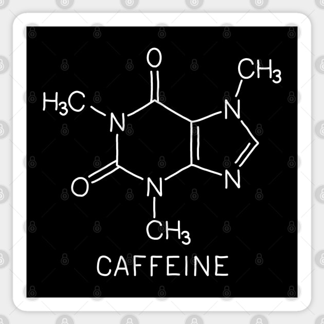 Caffeine molecule Sticker by valentinahramov